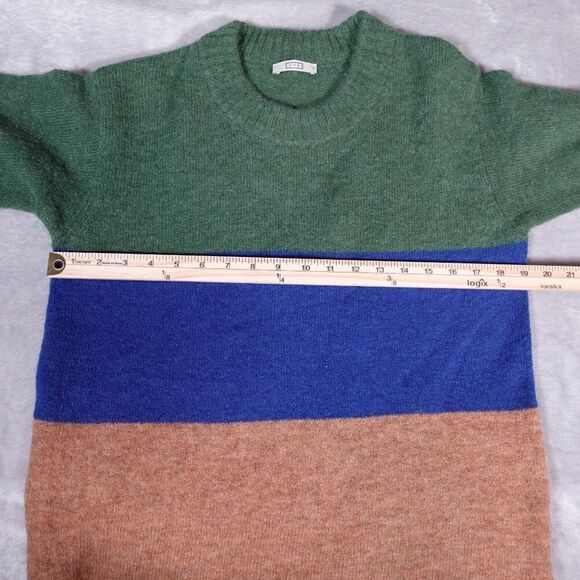AYR Kickback Crewneck Sweater Womens S Oversized Fit Alpaca Wool Blend Striped - Picture 6 of 8